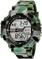 Acnos Men's 3 Color Army Shockproof Waterproof Digital Sports Watch Black