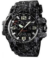 Analog Digital Black Dial Men's Watch 1155 Grey