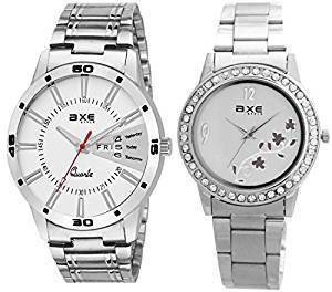 AXE style Analogue White Dial Unisex Watch C007 Pack of 2