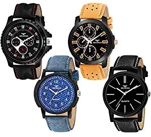 BEARDO Smartwatch Men's & Boys' Watch Multicolor Dial Assorted Colored Strap Pack of 4