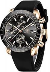 BENYAR Luxury Business Casual Party Wear Silicone Chronograph Date Display Watch for Men