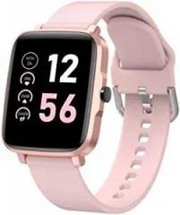 BFIT Gen B1 Color: Pink Touchscreen Unisex stainless steel case smartwatch with HRM, Temperature measurement, and upto 15 days active battery life