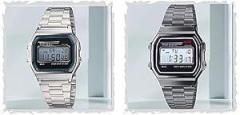 Brand Digital Colours Vintage Square Dial Combo Unisex Wrist Watch for Men Women Pack of 2