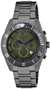 Bulova Marine Star Analog Green Dial Men's Watch 98B206