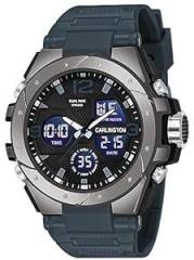 Carlington Analog Digital Sports Watch: Chronograph, Dual Time, Alarm, Stopwatch, Water Resistant, Shock Resistant, Back Light Display The Perfect Watch for Men and Boys CT9105