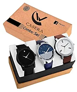 Stylist Analog Watch Combo Set for Men Pack of 3