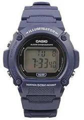 Casio Resin Digital Grey Dial Unisex Watch W 219H 2Avdf, Bandcolor Purple