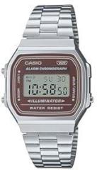 Casio Unisex Stainless Steel Vintage Digital Brown Dial A168Wa 5Aydf D331, Band Color Silver