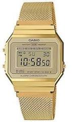 Casio Vintage Digital Gold Dial and Band Stainless Steel Unisex Watch A700WMG 9ADF D171