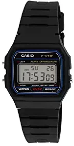 Casio Youth Digital Black Small Dial Men's Watch F 91W 1DG D002