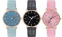 CLOUDWOOD Special Super Quality Analog Watches Combo Look Like Preety for Girls and Womne Pack of 3 MT312 14 16
