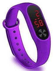 COROFFY LED Digital M2 Purple Colour Unisex Wrist Digital Watch for Boys