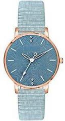 DAINTY Girl's and Women's Quartz Watch with Analogue Display and Leather and Stailness Stell Strap