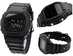 Digital Men's Watch Black Dial Black Colored Strap