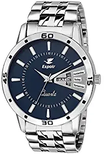 Stainless Steel Day and Date Blue Dial Analog Mens Watch Sam0507