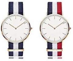 FASHION HOUSE Analogue White Dial Couple Combo of 2 Multi Color Watches for Women's & Girl's Pack of 2