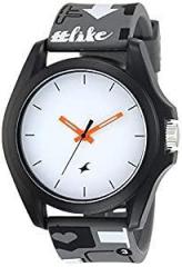 Fastrack Tees Analog White Dial Unisex Adult Watch 68011PP04