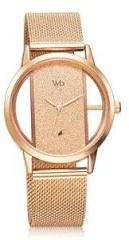 Fastrack Vyb Quartz Analog Rose Gold Dial Stainless Steel Strap Watch for Women FV60019WM01W