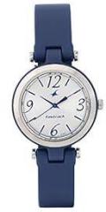 Fastrack Women Silicone Trendies Analog White Dial Watch 68015Pp04/Nr68015Pp04, Band Color Blue