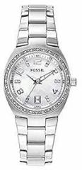 Fossil Colleague Analog Silver Dial Unisex's Watch AM4141 Stainless Steel, silver Strap