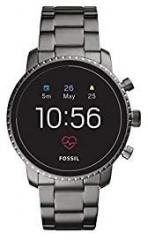Fossil Gen 4 45mm, Smoke grey Explorist Leather Touchscreen Men's Smartwatch with Heart Rate, GPS, Music storage and Smartphone Notifications FTW4012