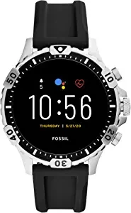 Gen 5 46mm, black Garrett Silicone Touchscreen Men's Smartwatch with Speaker, Heart Rate, GPS, Music storage and Smartphone Notifications FTW4041
