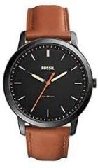 Fossil Men Leather Analog Black Dial Watch Fs5305, Band Color Brown