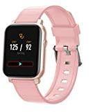 French Connection F1 Color : Pink Touch screen Unisex Metal case Smartwatch with Heart rate & Blood pressure monitoring, upto 14 days active battery life and Silicone strap