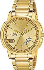 hamt Analogue Men's Watch Gold Dial Gold Colored Strap Series