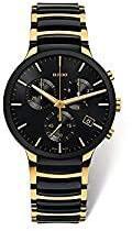 Hazaar Watch Unisex Watches Centrix Chronograph Ceramic Gold Watch Black Dial, R30134162