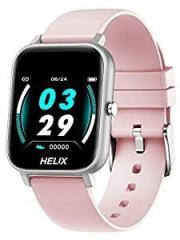 helix Full Touch Fitness Smart Watch with HRM, BP, Oxygen Monitor, Music, Camera Control, Message and Call Notification Digital Black Dial Unisex Adult Watch TW0HXW103T