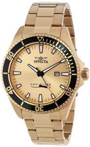 Invicta Pro Diver Analog Gold Dial Men's Watch 15186SYB