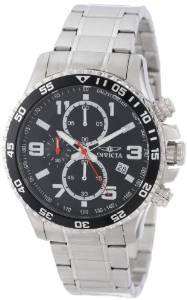 Invicta Watches, Men's Specialty Chronograph Black Textured Dial Stainless Steel, Model 14875