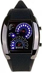 LEMONADE Unisex Digital Speedometer Black Dial Men's Wrist Watch
