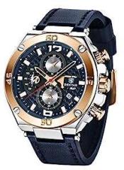 Luxury Business Casual Party Wear Leather Chronograph Date Display Watch for Men