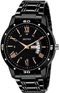 Matrix Premium Day & Date Black Dial Watch for Boys & Men's DD 53