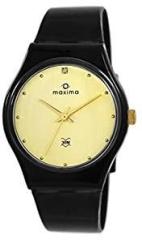 Maxima Analog Gold Dial Unisex's Watch 02166PPGW
