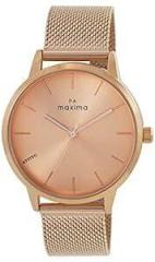 Maxima Attivo Collection Analog Rose Gold Dial Men's Watch O 66670CMGR