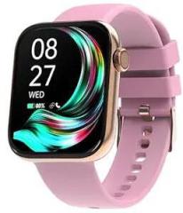 Maxima Typhoon Smart Watch 1.9 inch Ultra HD Display, 600 Nits, Bluetooth Calling, AI Voice Assistant, Advanced Chipset, 100+ Sports Mode, AI Health Monitoring, Metallic Design Rose Gold Pink