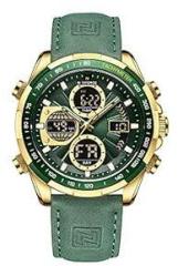 Mens Men's Military Digital Watches Analog Quartz Waterproof Watch Sport Multifunctional Leather Wristwatch