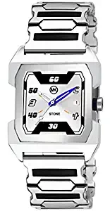 Silver Analog Square Dial Watch for Men & Boys MK 222