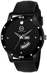 MontVitton Analogue Men's Watch Black Dial Black Colored Strap