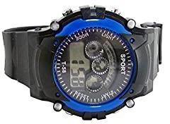 NEO VICTORY Digital Sports Black/Blue Unisex Watch 7 Lights for Age 6 to 15 Years Best Gift for Boy's and Girl's