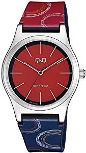 Q&Q Analog Red Dial Unisex's Watch QC10J322Y