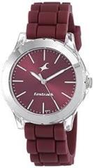 Red Dial Analog Watch For Women NP68009PP06