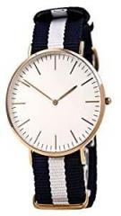 RUNNER Classic Analogue Men's and Women's Watch White Dial Multi Colour Strap