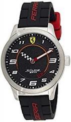 Scuderia Ferrari Pitlane Analog Black Dial Unisex's Watch 0870043