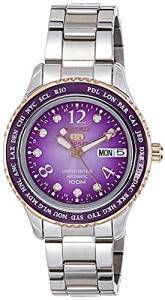 Seiko 5 Sports Analog Purple Dial Women's Watch SRP376K1