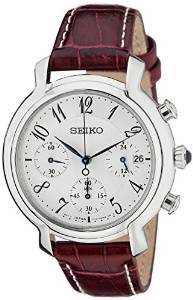 Seiko Chronograph White Dial Women's Watch SRW875P2