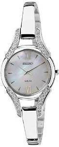Seiko Solar Analog Mother of Pearl Dial Women's Watch SUP213P1